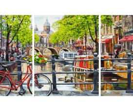 Amsterdam Triptych - Painting by Numbers