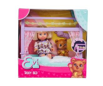 Evi Love Teddy Bed – Poupée 12 cm avec lit