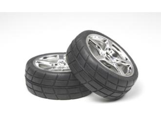 1:10 24mm 5-Sp.Wheel w/Tire, model wheel set
