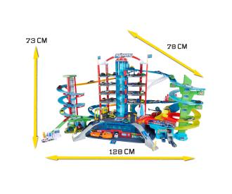 Super City Garage + 6 véhicules, 128 x 78 x 73 cm