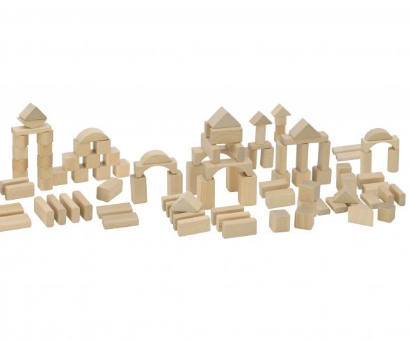 Natural Wooden Blocks - 100 Pieces