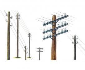 Italeri Telegraph Poles Model Kit 1:35 Scale
