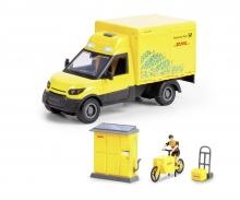DHL Delivery Set, coffret de jeu véhicule de livraison de colis 25 cm