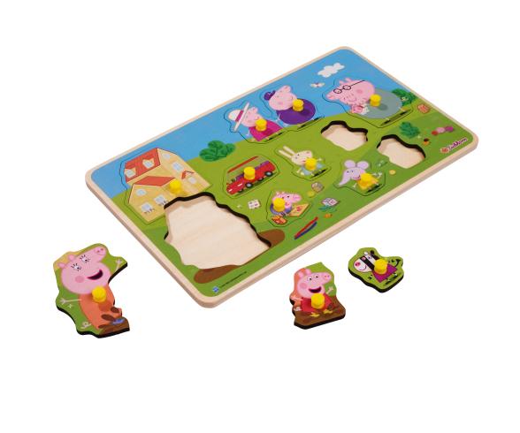 Peppa Pig PinPuzzle en bois 13 pièces