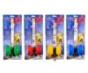 Diabolo plastique avec baguettes en bois, 4 versions