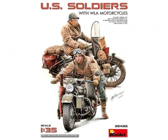 1:35 U.S. Soldiers w. WLA Motorcycles