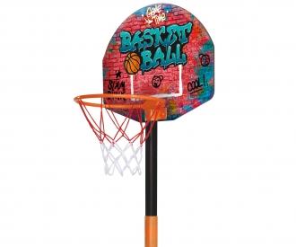 Set de basketball avec panier, panneau et ballon
