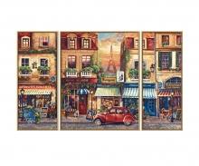 Paris Nostalgia Triptych - Painting by Numbers
