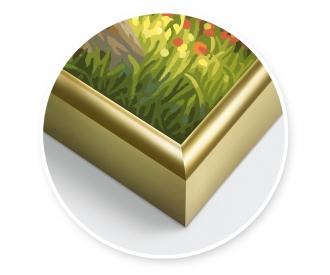 4 Aluminium Frames Gold Quattro 18 x 24 cm - Painting by Numbers