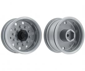 1:14 Trailerwheel, wheel rim, silver wide tire